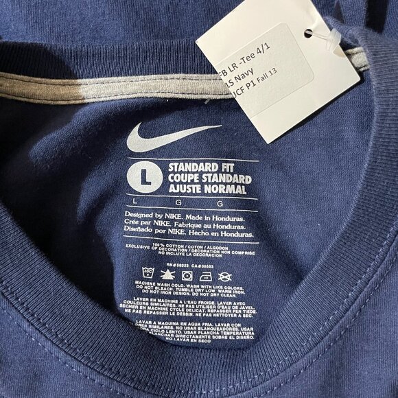 NWT Nike Fresno State Bulldogs Football Short Sleeve Crewneck T-Shirt Navy Red L - Picture 5 of 5